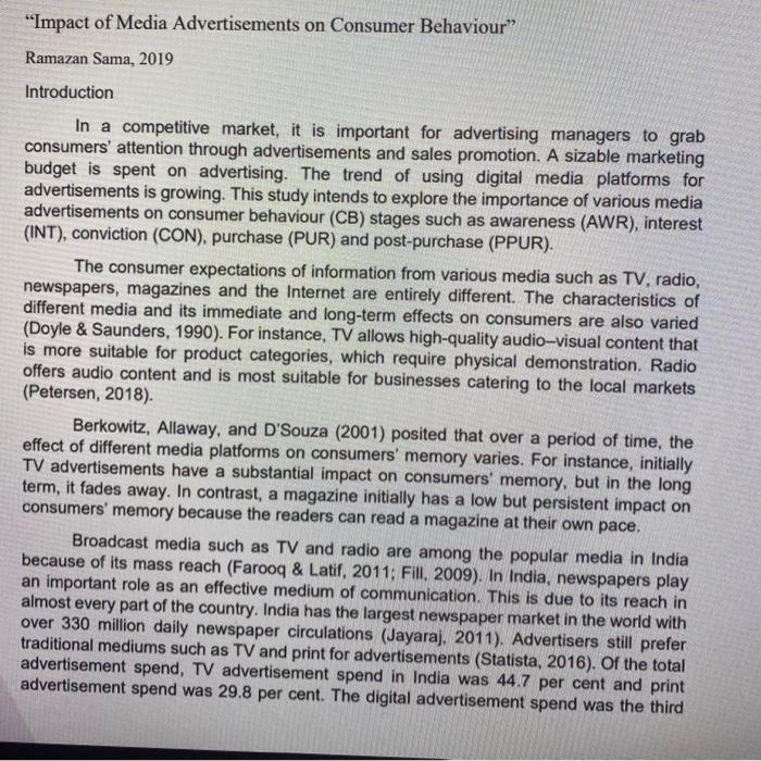 TASK C: Based on the Introduction Section of a