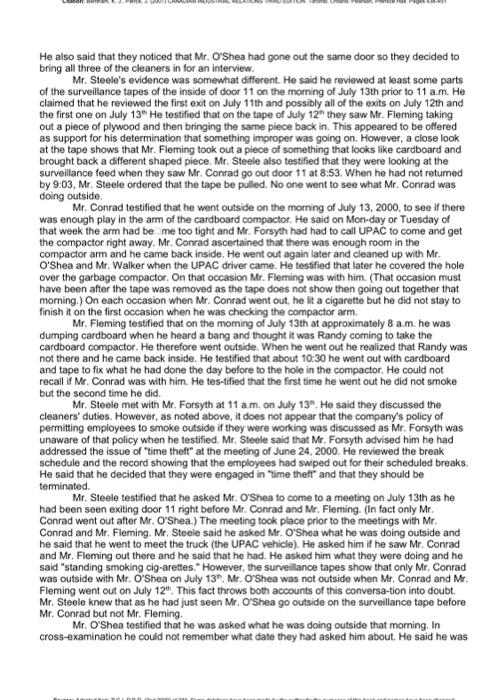 Please only answer question one, Thanks Case