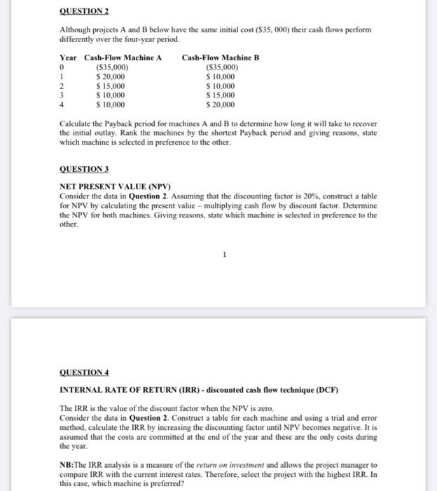 kindly answer question 4. QUESTION 2 Although