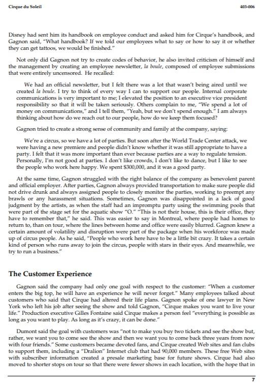 6. Would Cirque benefit more from utilizing