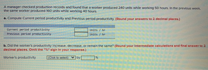 A manager checked production records and found