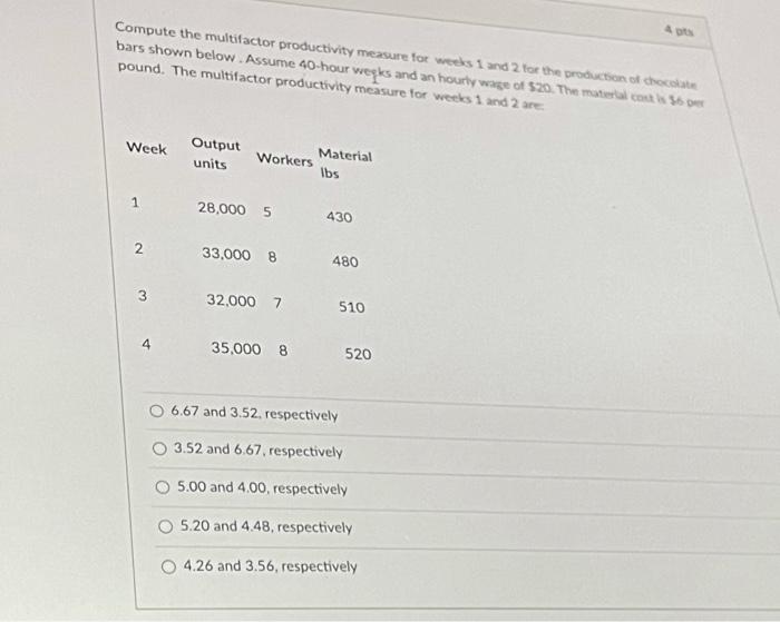 please answer this A Compute the multifactor