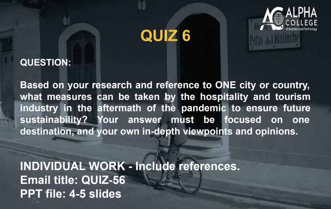 QUIZ 6 QUESTION: Based on your research and
