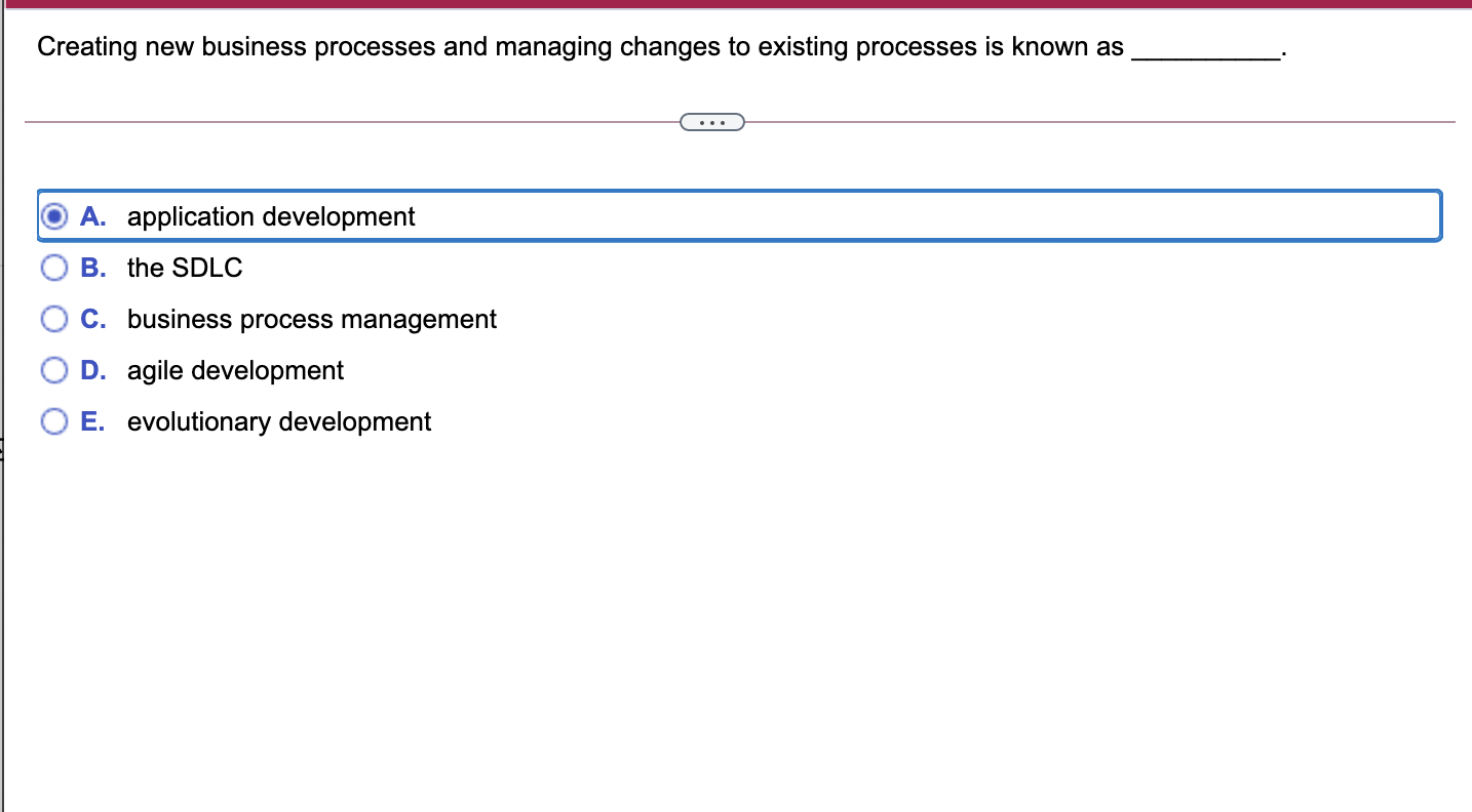 Creating new business processes and managing