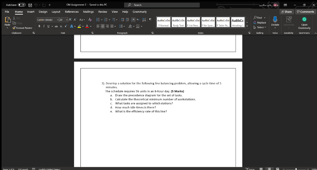 AutoSave ON H OM Assignment-2 - Saved to this PC