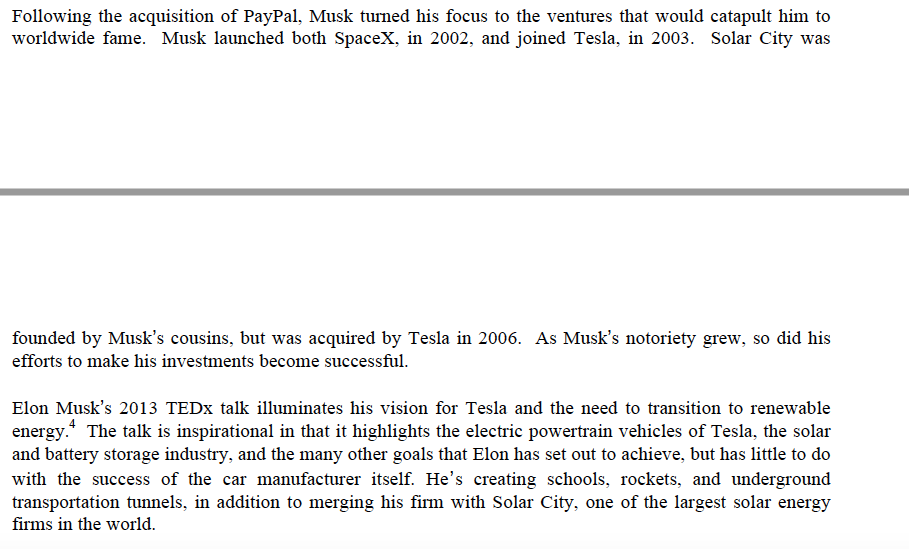 Is the tight association of Elon Musk to Tesla