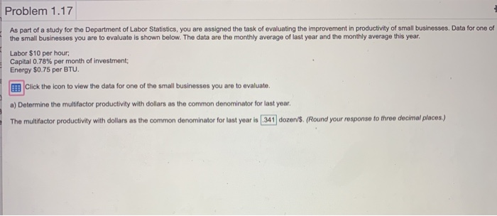 Problem 1.17 As part of a study for the