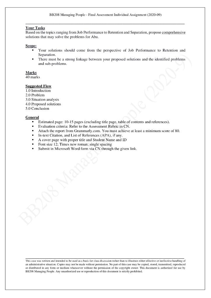 Your Tasks Based on the topics ranging from Job