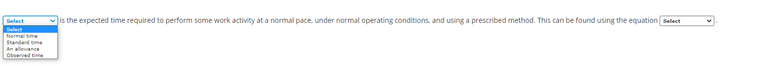 is the expected time required to perform some