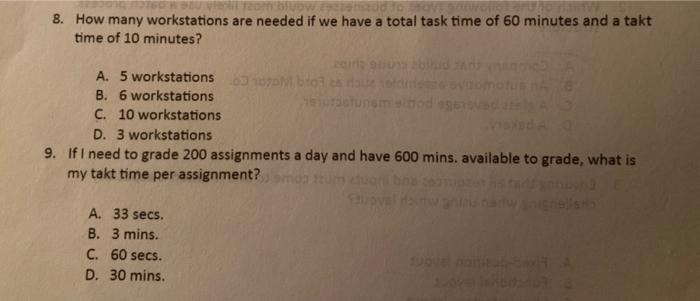 8. How many workstations are needed if we have a