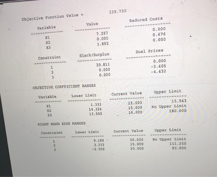 help 3. (25 points) The computer output for the