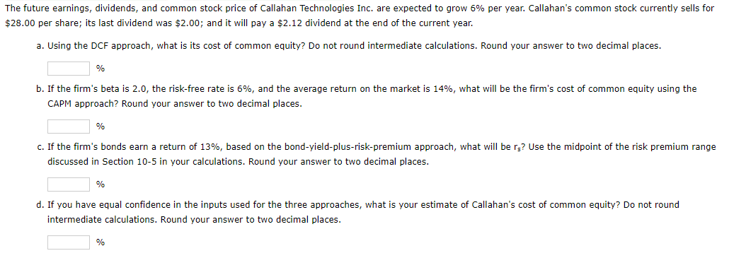 The future earnings, dividends, and common stock