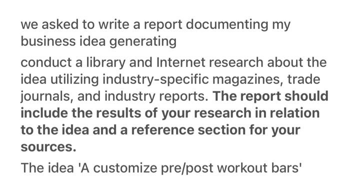 a report We are required talk about references