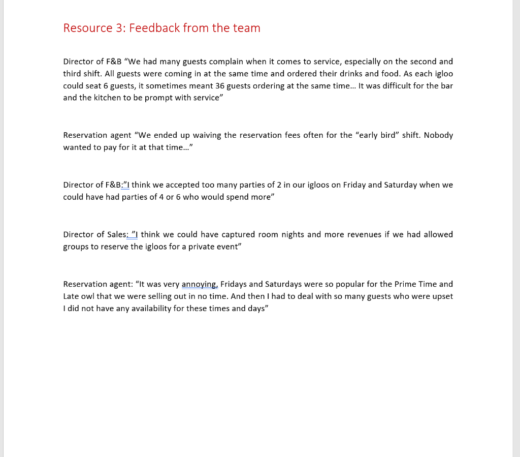 Question: In this Case Study, what changes are