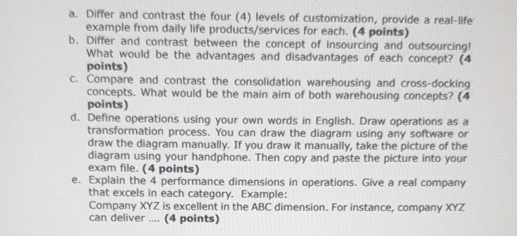 pls retake time a. Differ and contrast the four