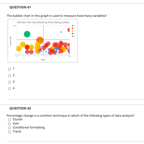 QUESTION 38 Which function within a spreadsheet