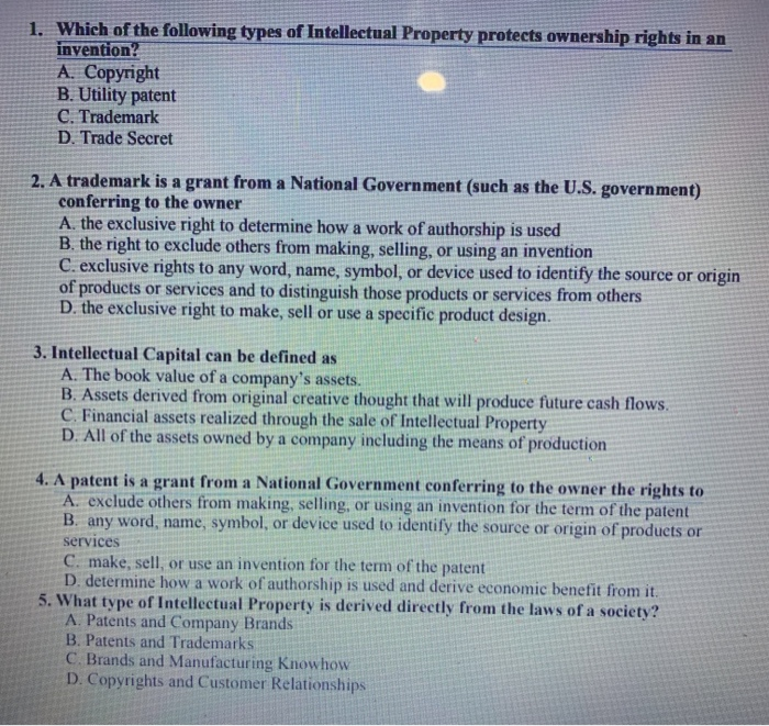 it's an intro to business question 1. Which of