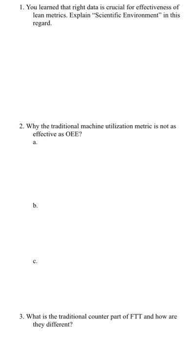 1. You learned that right data is crucial for
