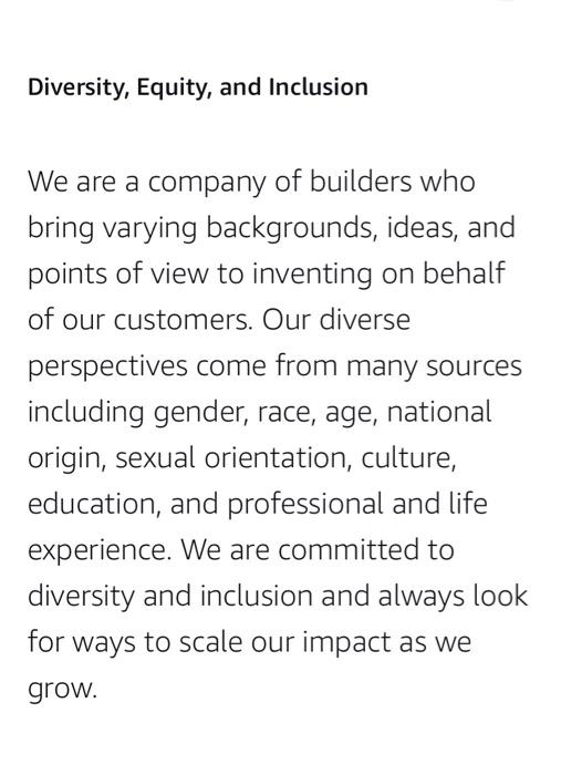 read the diversity at amazon case below !!