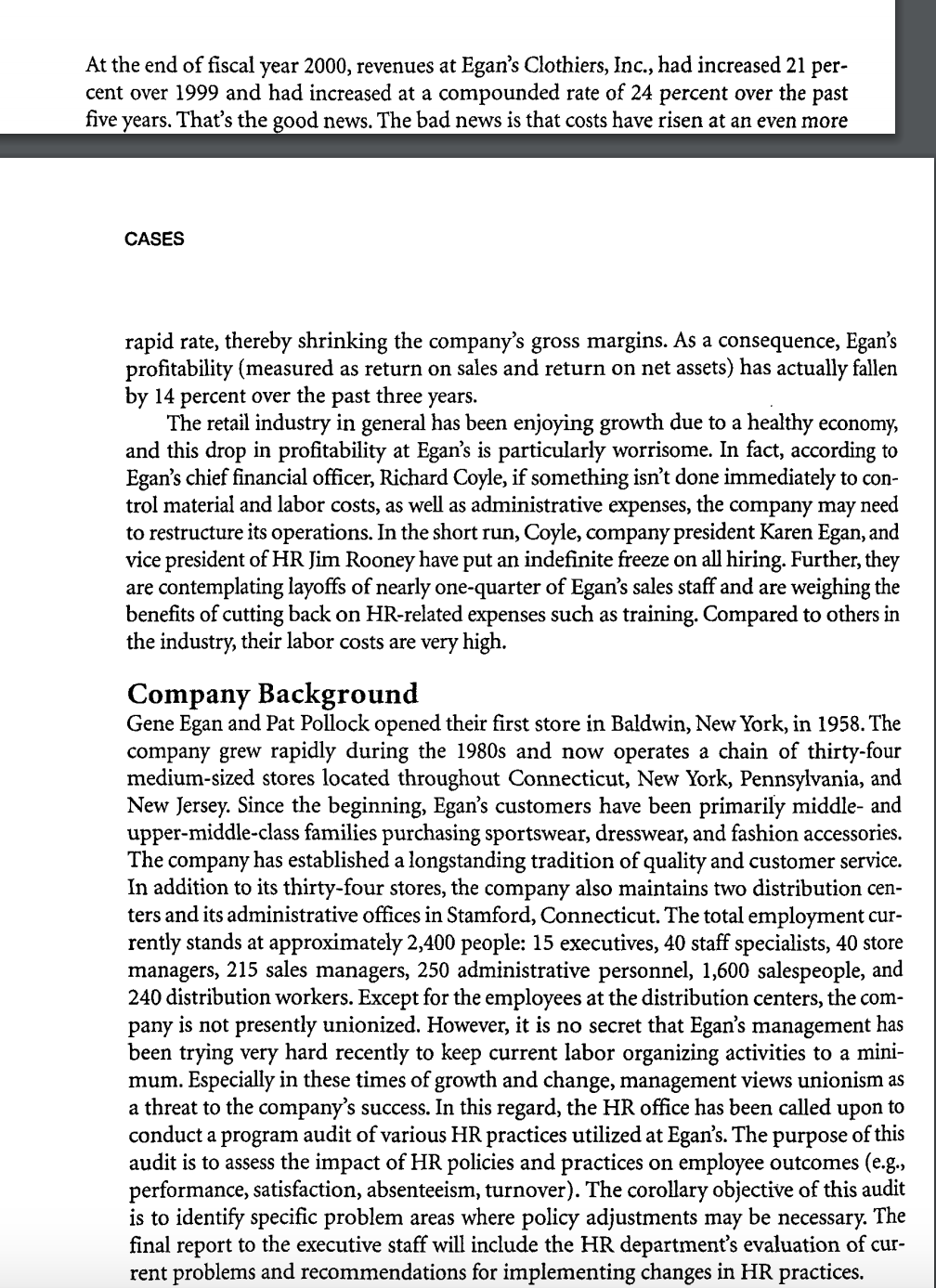 After reading the case, answer the following