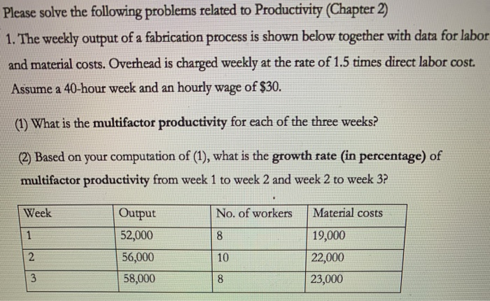please help! thank you Please solve the following