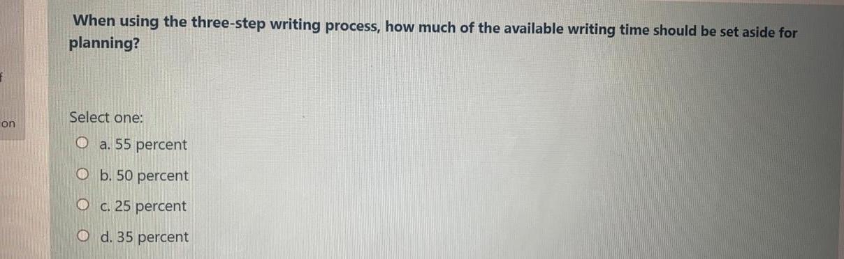 When using the three-step writing process, how