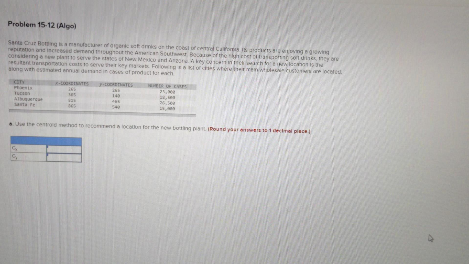 problem 15-12 Problem 15-12 (Algo) Santa Cruz