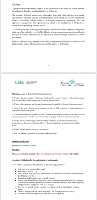 The Case: A general contracting company engaged