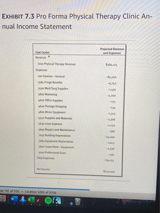 Instructions Utilizing Exhibit 7.3.7.4, and 7.5