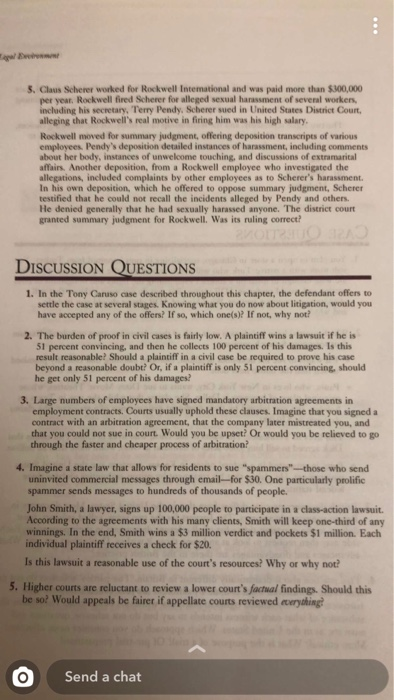 business Law class 3. Claus Scherer worked for