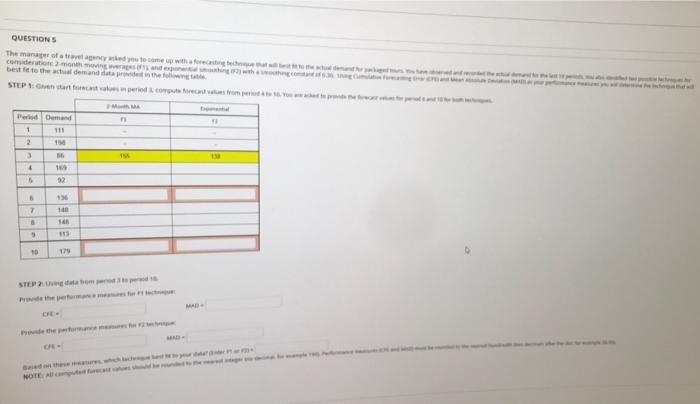 please help me solve this QUESTIONS The manager