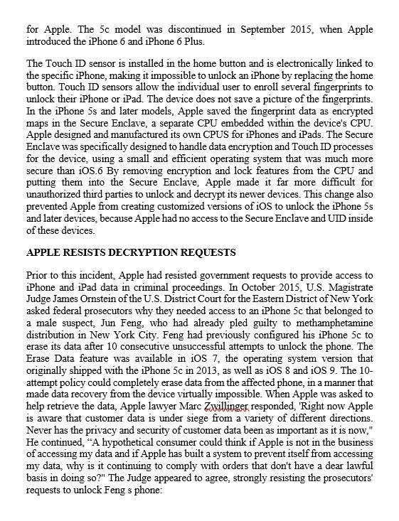 PROVIDE CASE SUMMARY THANK YOU SO MUCH Unlocking