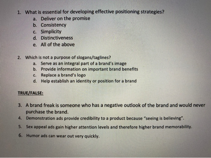 1. What is essential for developing effective