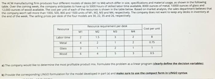 ANSWER QUICK PLEASE WITH LINGO CODE The ACM