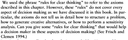 We used the phrase "rules for clear thinking to
