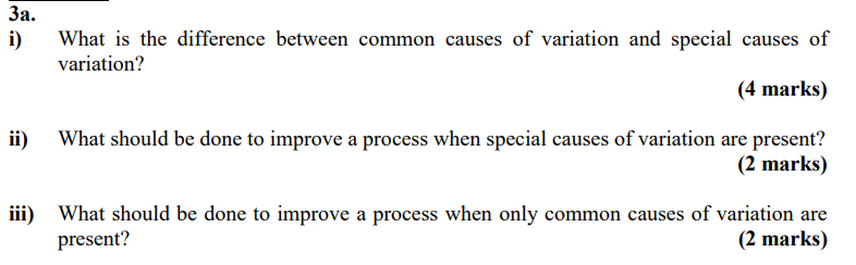 3a. i) What is the difference between common