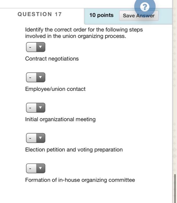 QUESTION 17 10 points Save Answer Identify the