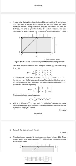 Page 57 3. A rectangular elastic plate, shown in