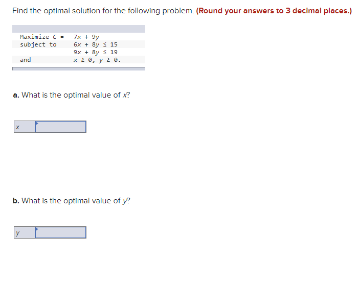 FIND THE OPTIMAL DOLUTION FOR THE FOLLOWING