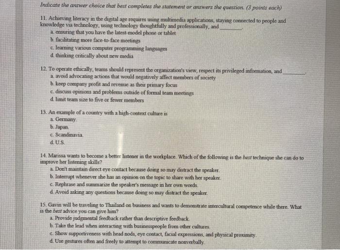 Indicate the answer choice that best completes