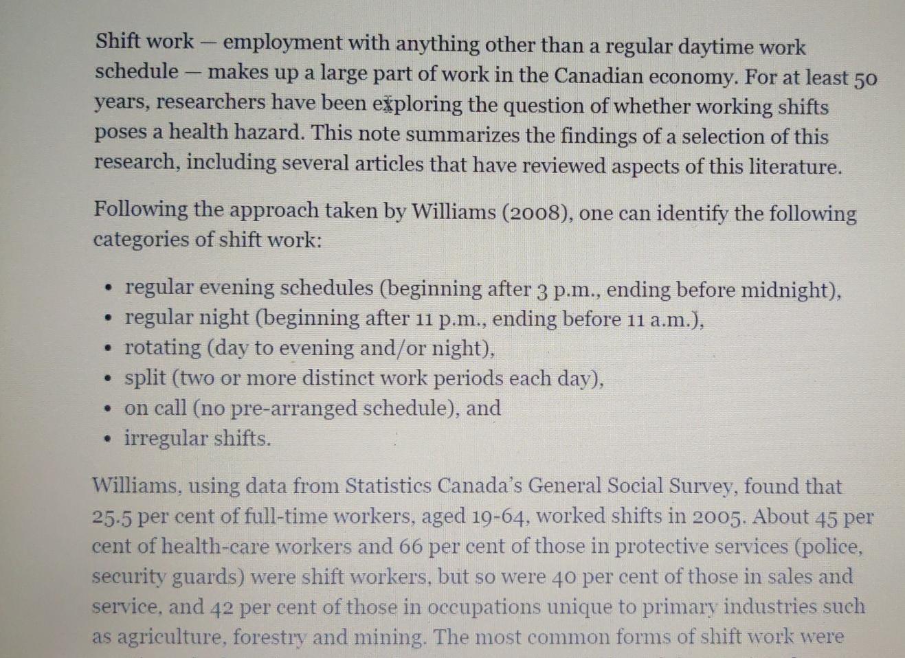 Post your thoughts/reaction to the reading, Shift