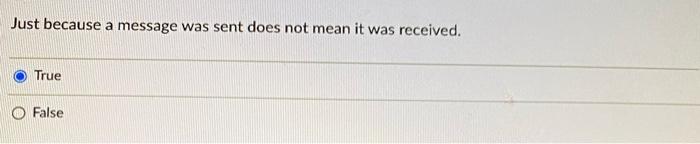 6 Just because a message was sent does not mean