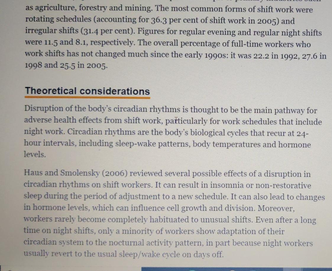 Post your thoughts/reaction to the reading, Shift