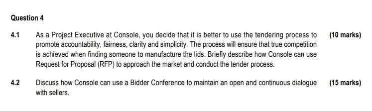 QUESTION 4 Carefully read the information below.