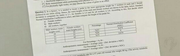 question 2 Hawthorne Body moment while performing