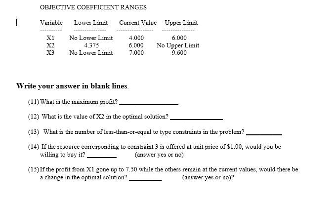 Problem #2: Consider the following LP problem and