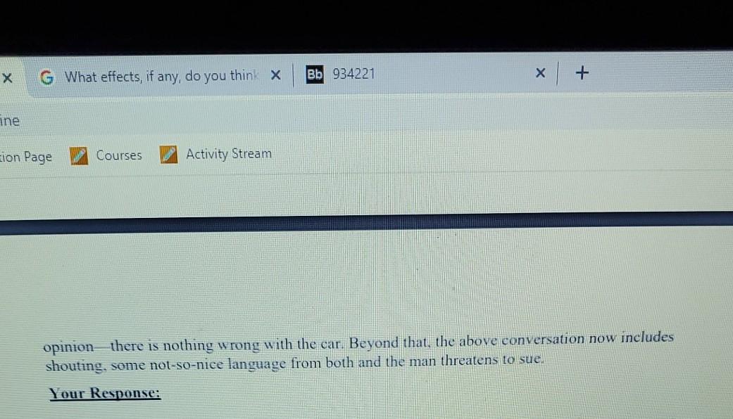 X GWhat effects, if any, do you think X Bb 934221