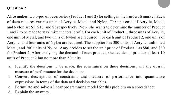 Pls help solving Q1&2 Happy Farms has two retail