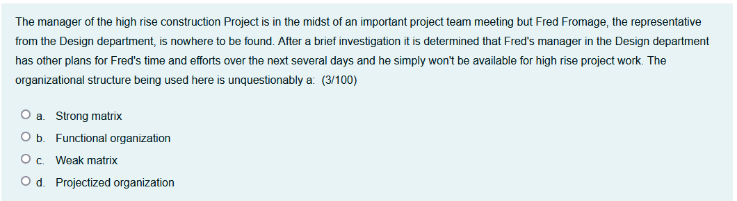 The manager of the high rise construction Project