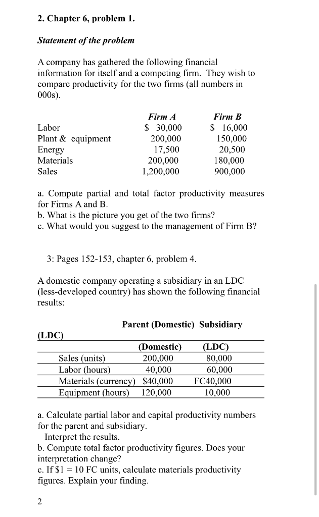 2. Chapter 6, problem 1. Statement of the problem